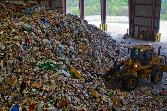 Took a tour of a local recycling facility this morning. The plant manager said that they were in the process of sorting 1 million pounds of material!